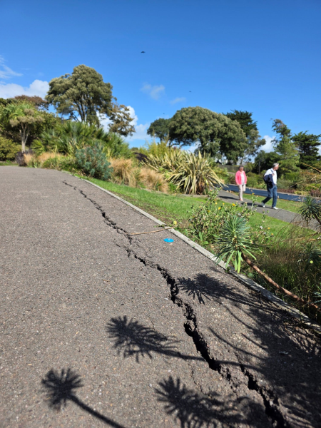 Section of tarmac path that needs improvement and repairs